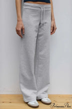 Letter Print Y2K Elastic Waist Draped Pants image 1