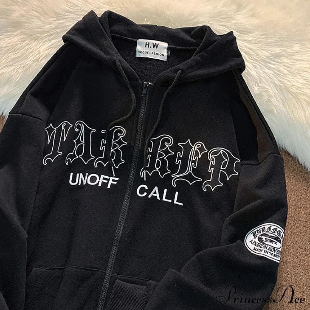 Stylish Dark Gothic Casual Hoodie image 2
