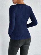 Light Luxury Simple Slim Comfortable V-Neck Pullover Top Women image 2