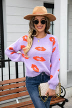 Lip Fur Crochet Work Sweater image 9