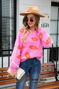 Lip Fur Crochet Work Sweater image 7