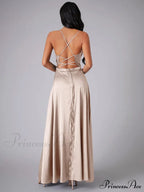 Lola High Stylish Slit Satin Dress image 15