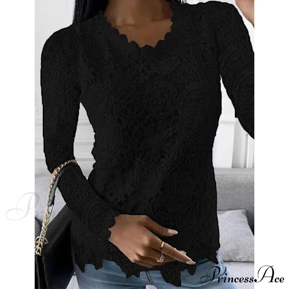 Long Arm Lace for Blouse Blouse Flowered Women image 5