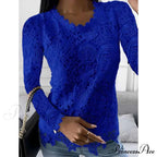 Long Arm Lace for Blouse Blouse Flowered Women image 1
