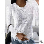 Long Arm Lace for Blouse Blouse Flowered Women image 4