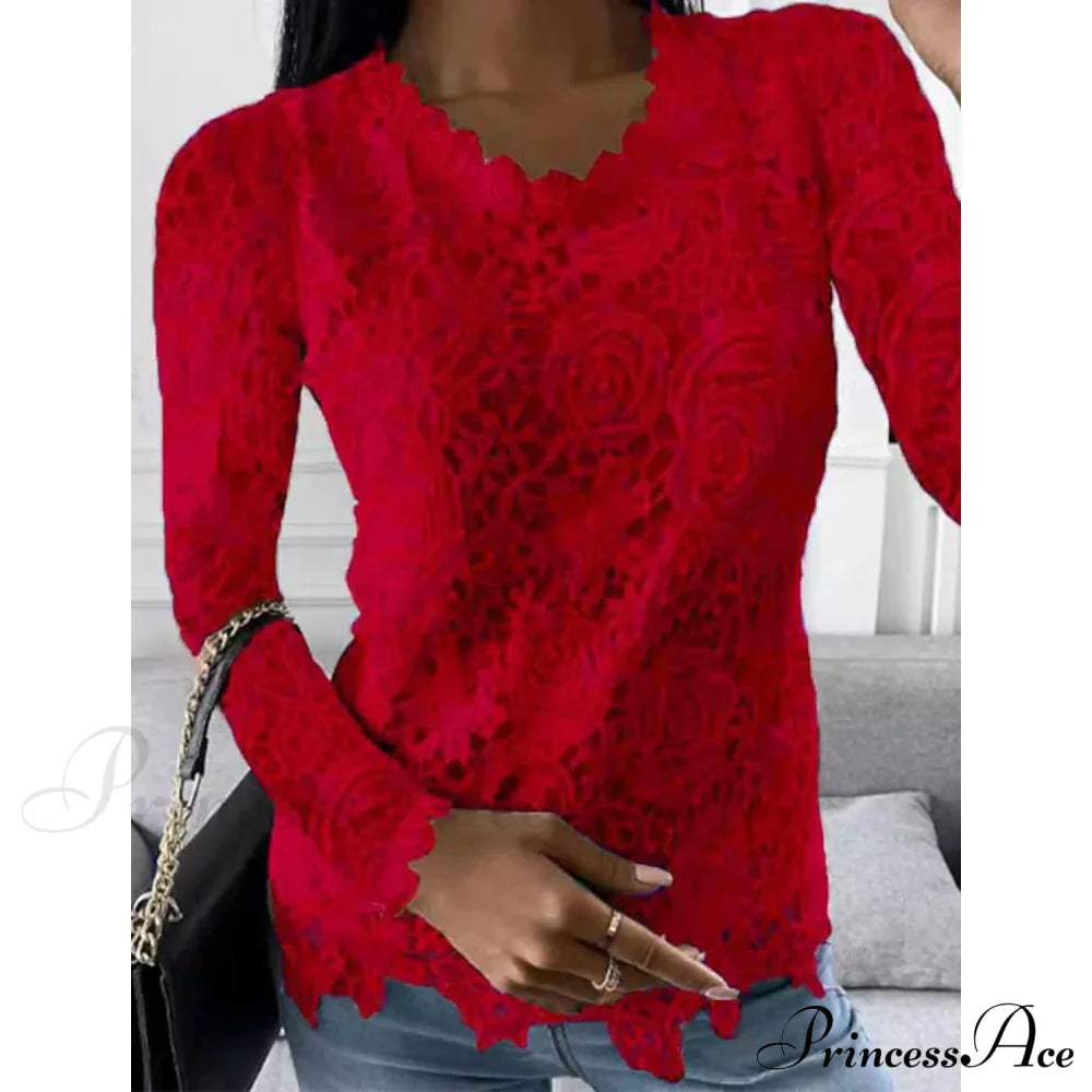 Long Arm Lace for Blouse Blouse Flowered Women image 3