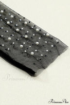 Long Cropped with Pearl Top Mesh Sleeves image 8