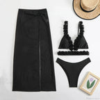 Long Dress Cover Up Bikini Three Piece Swimsuit image 3