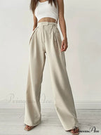 Long Loose Straight Casual Drawstring Sport Trousers image 1