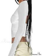 Long Sleeve Backless Casual Slim Fit Pullovers T-Shirts image 6