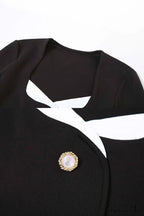 Long Sleeve Bodycon Dress with Buttons image 7