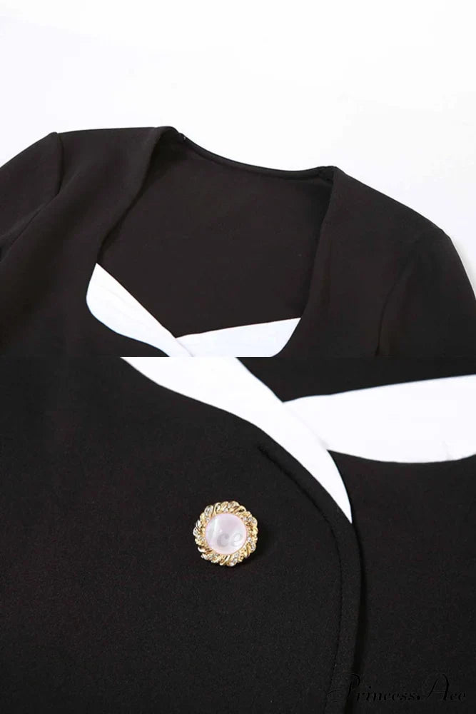 Long Sleeve Bodycon Dress with Buttons image 7