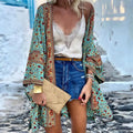 Long Sleeve Bohemian Floral Beach Cover Up image 1