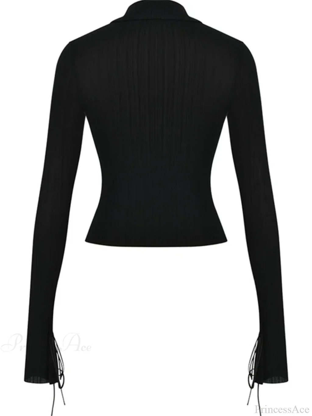 Long Sleeve Casual Turn-Down Collar Button-Down Knit Top image 6