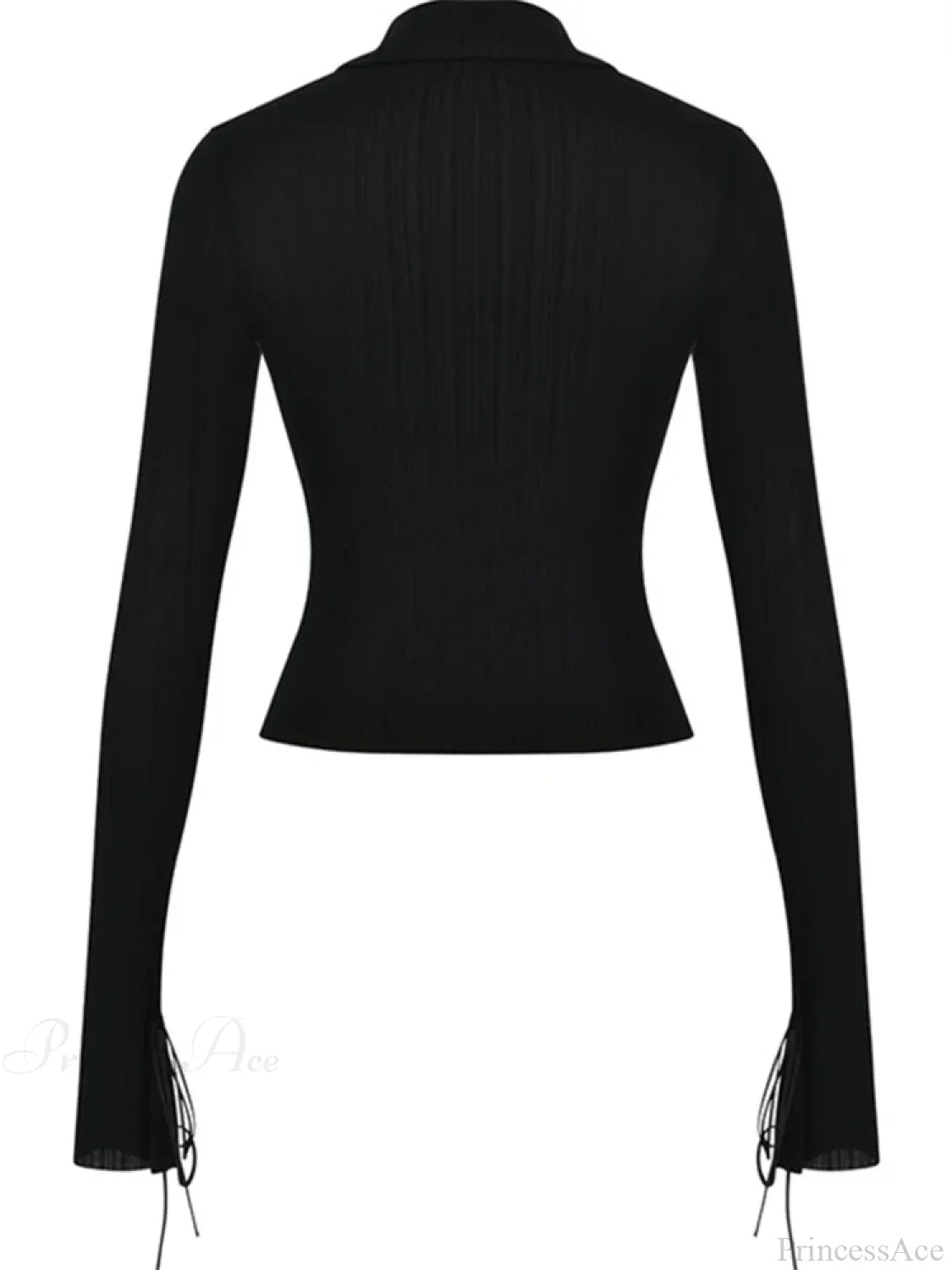 Long Sleeve Casual Turn-Down Collar Button-Down Knit Top image 6