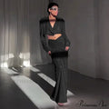 Long Sleeve Cropped Maxi Dress image 3