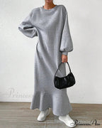 Long Sleeve Dress with Loose Pocket image 1