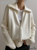 Long Sleeve Oversized Knitted Basic Loose Cardigans image 1