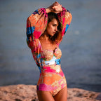 Long Sleeve Print Skirt Two Piece Set image 4