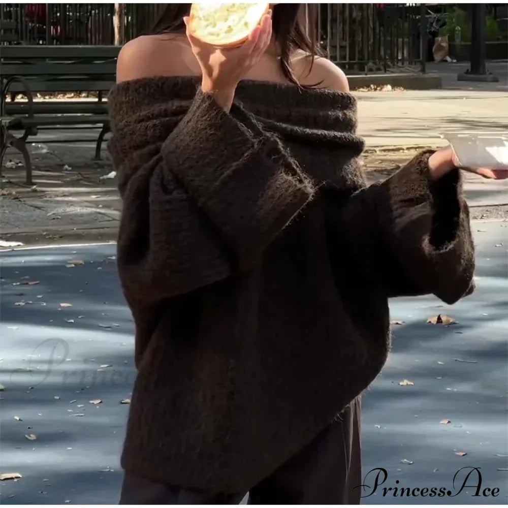 Long Sleeve Stylish Off Shoulder Sweater image 15