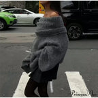 Long Sleeve Stylish Off Shoulder Sweater image 16