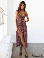 Floral Boho Spaghetti Strap Maxi Dress image 4