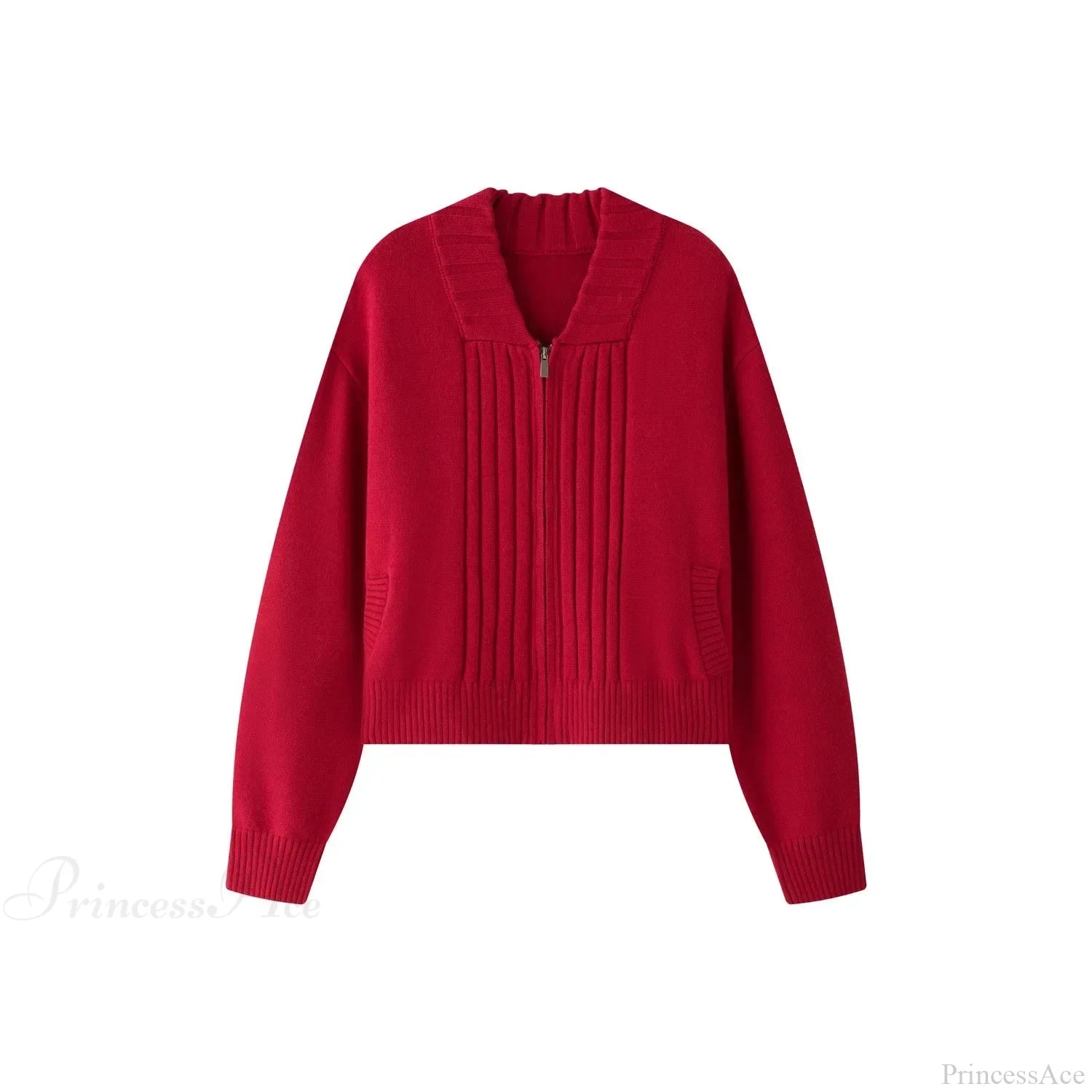 Loose Comfortable Wide Striped Cardigan Zipper Knitting Sweater image 2