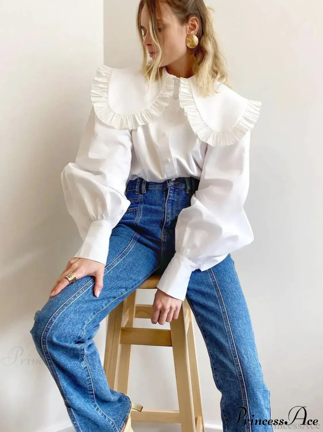 Loose Cotton Babydoll Blouse image 4