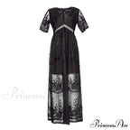 Loose Embroidery White Lace long Tunic Beach Dress image 6