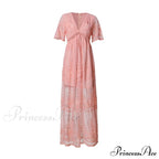 Loose Embroidery White Lace long Tunic Beach Dress image 4