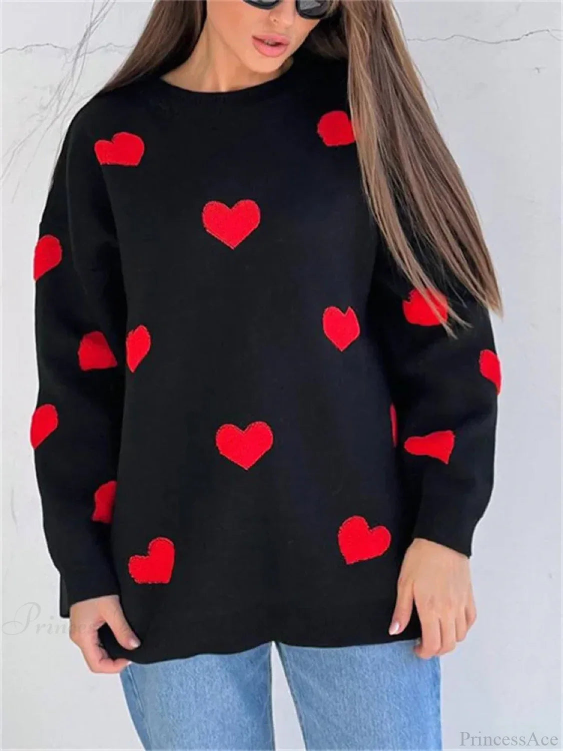 Loose Fashion Patchwork Long Sleeve Sweater image 7