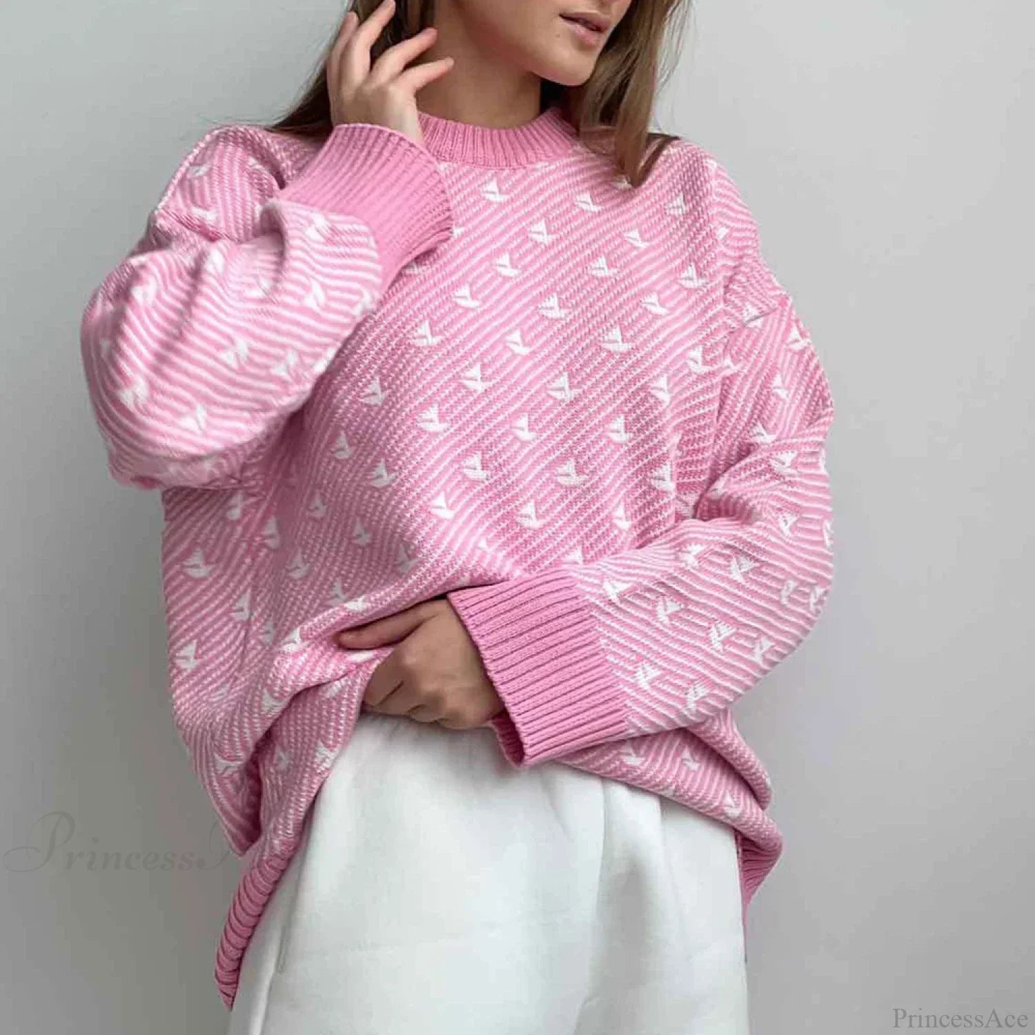 Loose Fashion Printed Long Sleeve Sweater image 4