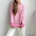 Loose Fashion Printed Long Sleeve Sweater image 3