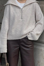 Loose Fit V-Neck Knit Sweater image 3