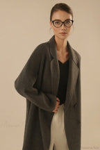 Loose Mid-Length Slouchy Korean Wool Overcoat image 3
