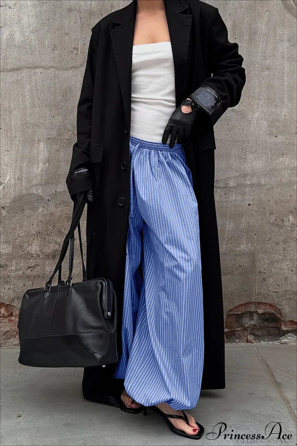 Loose Stripe Harem Pants image 3