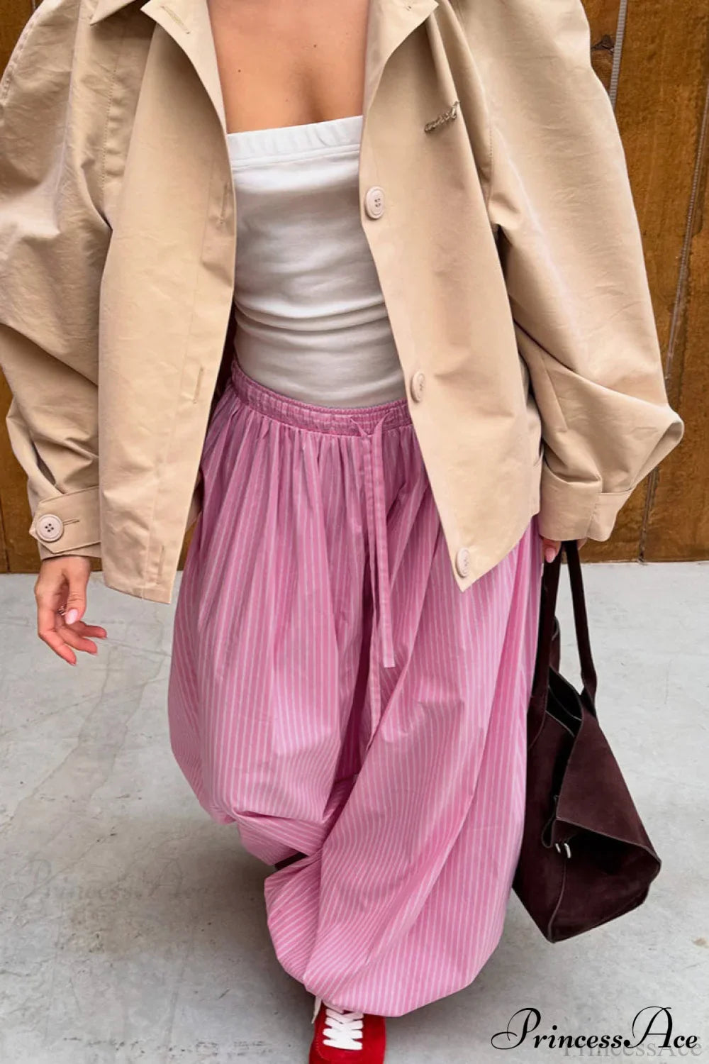Loose Stripe Harem Pants image 1