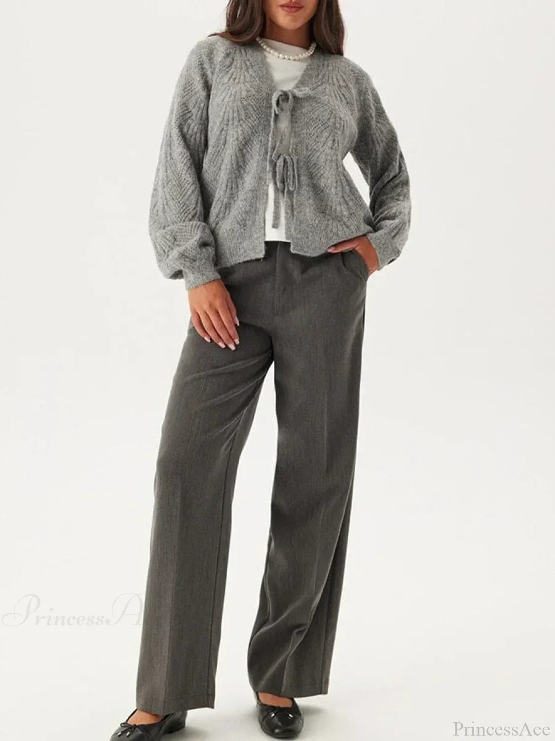 Loose V-neck Deep Button Cardigan image 2