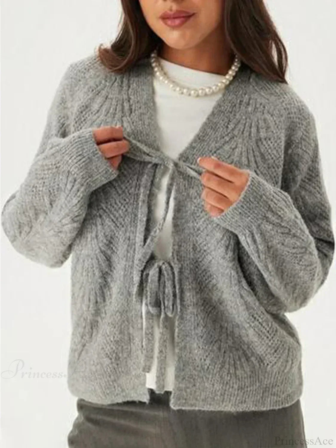 Loose V-neck Deep Button Cardigan image 1