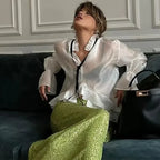 Loose White Ruffled Blouse image 4