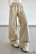 Loose Wide-Leg Drawstring Cargo Pants image 1