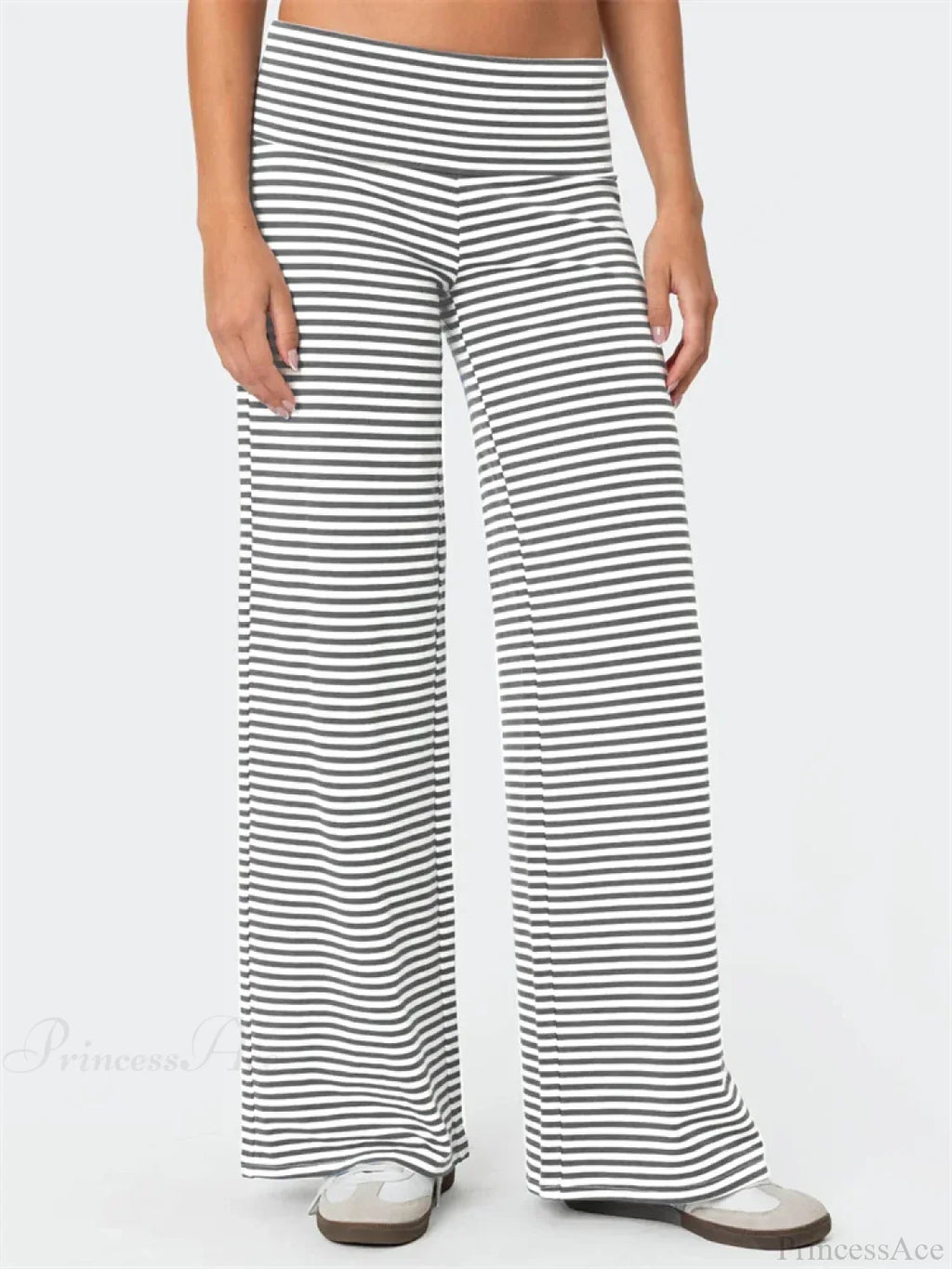 Loose Wide-Leg Striped Elastic Waist Streetwear Pant image 6