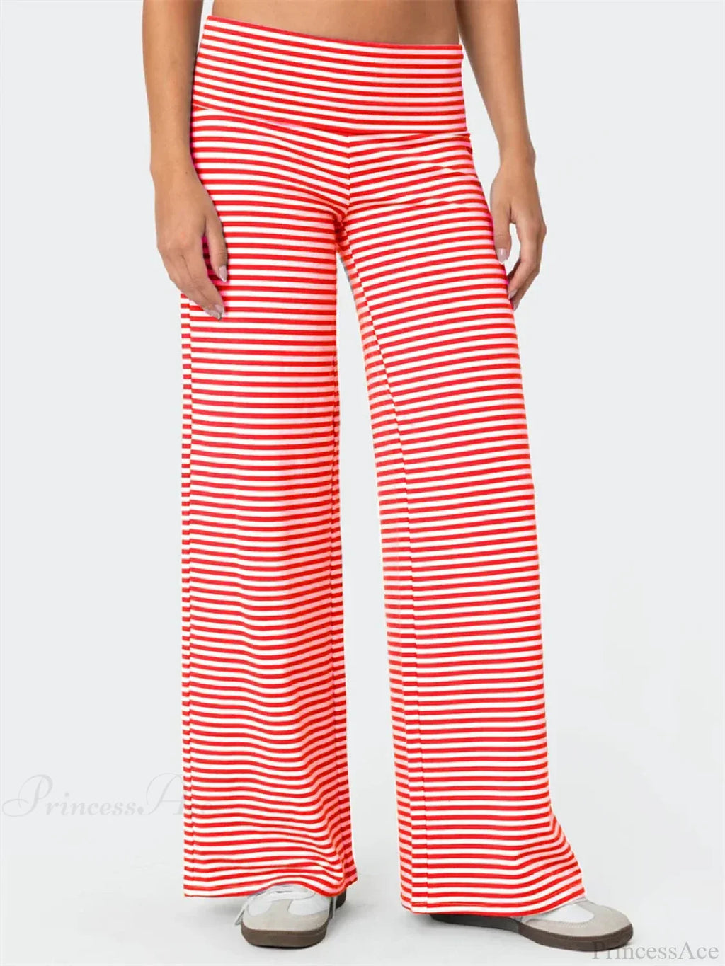 Loose Wide-Leg Striped Elastic Waist Streetwear Pant image 4
