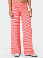 Loose Wide-Leg Striped Elastic Waist Streetwear Pant image 4