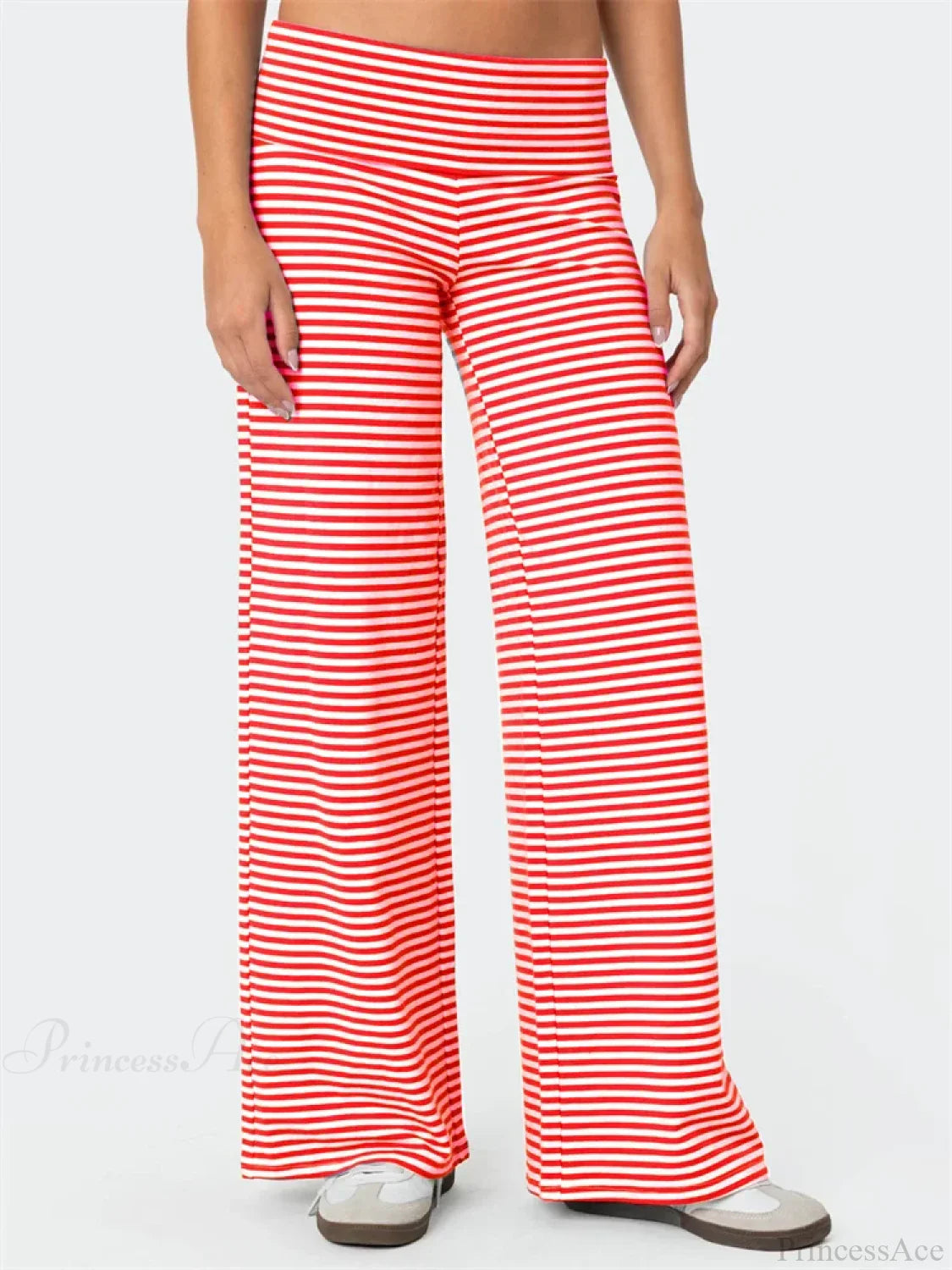 Loose Wide-Leg Striped Elastic Waist Streetwear Pant image 4