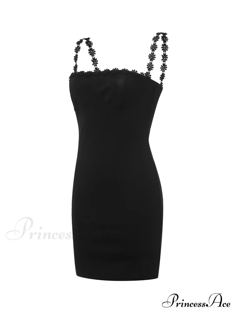 Low Cut Party Clubwear Sexy Flowers Strap Patchwork Mini Dress image 5