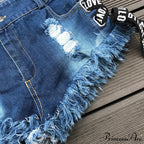 Low Denim Bandage Brief Hole Club Jeans Skinny DJ Blue Women Dance Waist Ripped Mini Shorts White Black image 18