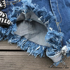 Low Denim Bandage Brief Hole Club Jeans Skinny DJ Blue Women Dance Waist Ripped Mini Shorts White Black image 19