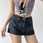 Low Micro Slim Denim Skirt image 5