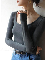 Low Neck Undercoat Slim Fit Sweater image 3